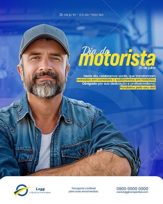 Flyer Dia do Motorista PSD Editável