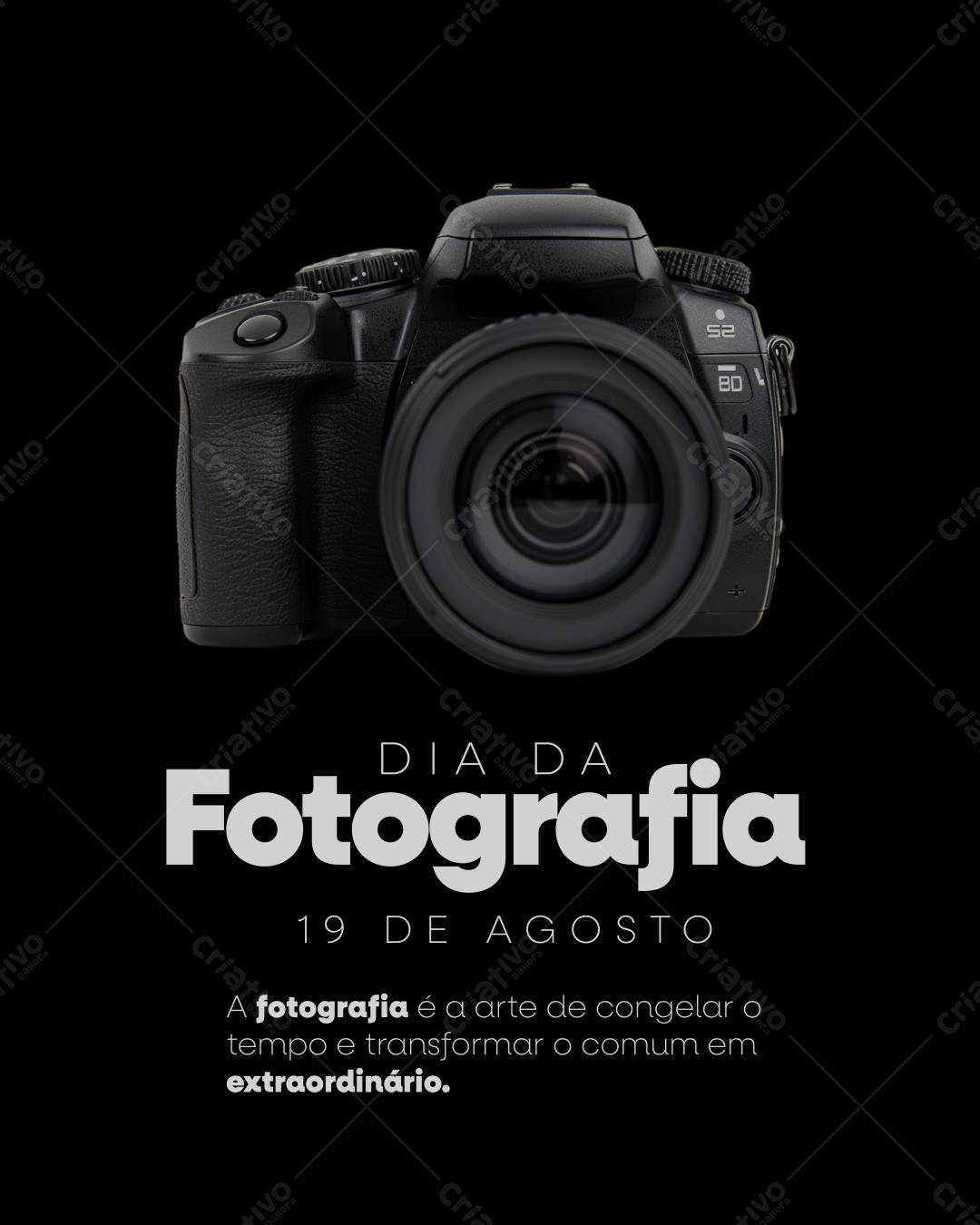 Flyer Dia da Fotografia PSD Editável