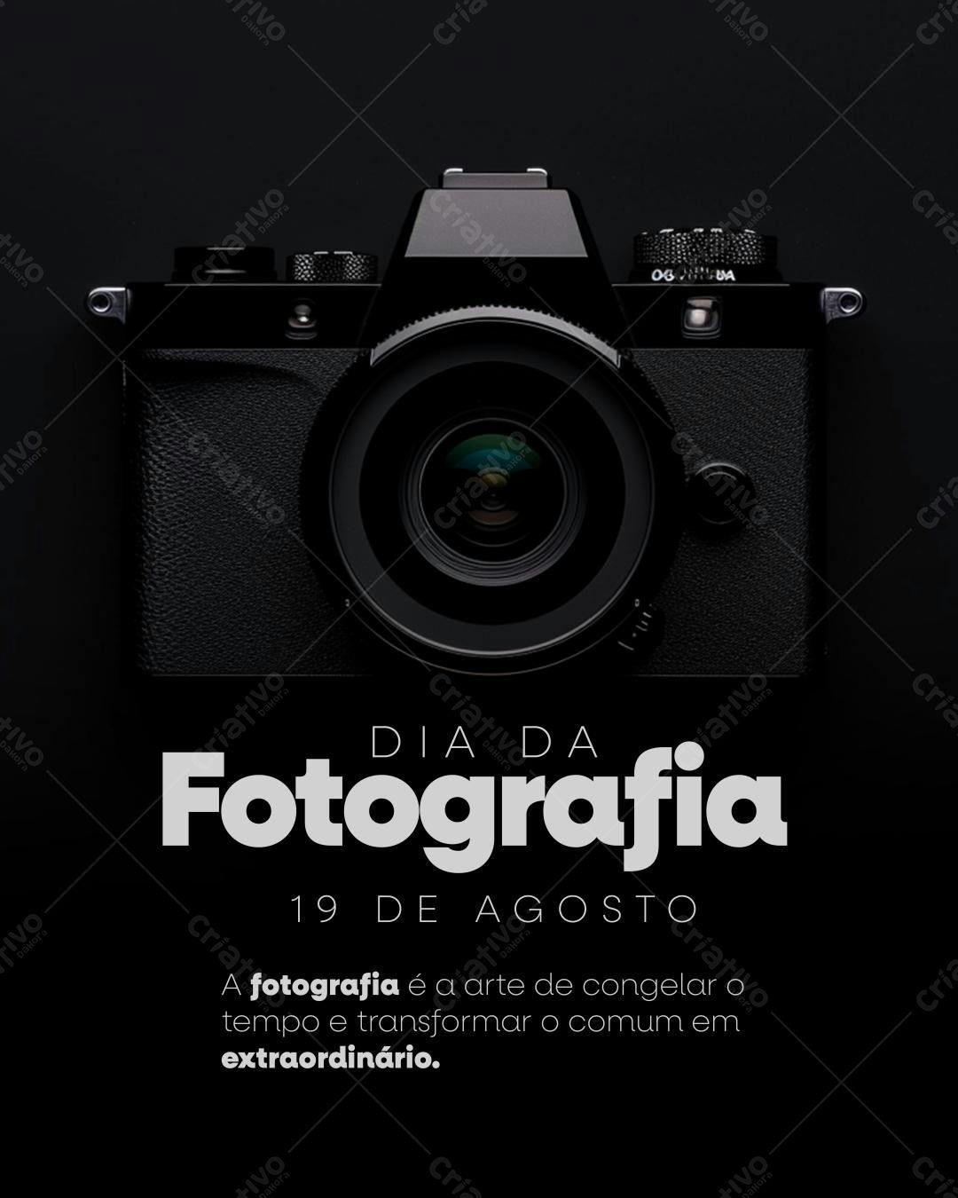 Flyer Dia da Fotografia PSD Editável