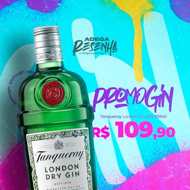 Social meia promoção gin tanqueray