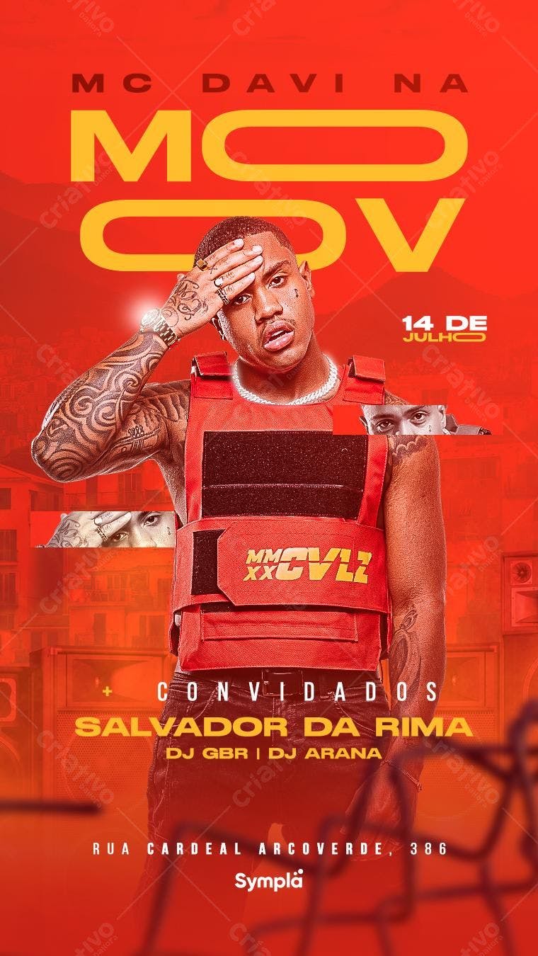 Flyer Festa MC Davina PSD Editável