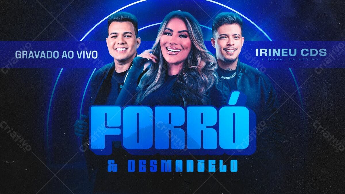 Flyer para Show de Forró Irineu CDS PSD Editável