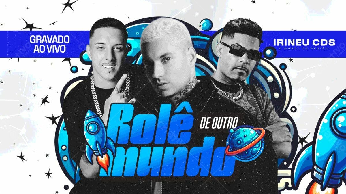 Flyer para Show Musical Rolê de Outro Mundo PSD Editável