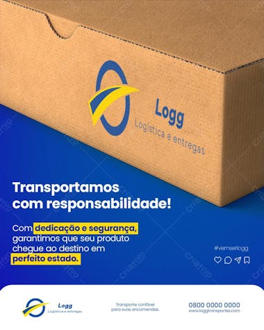 Social media logística transporte com responsabilidade