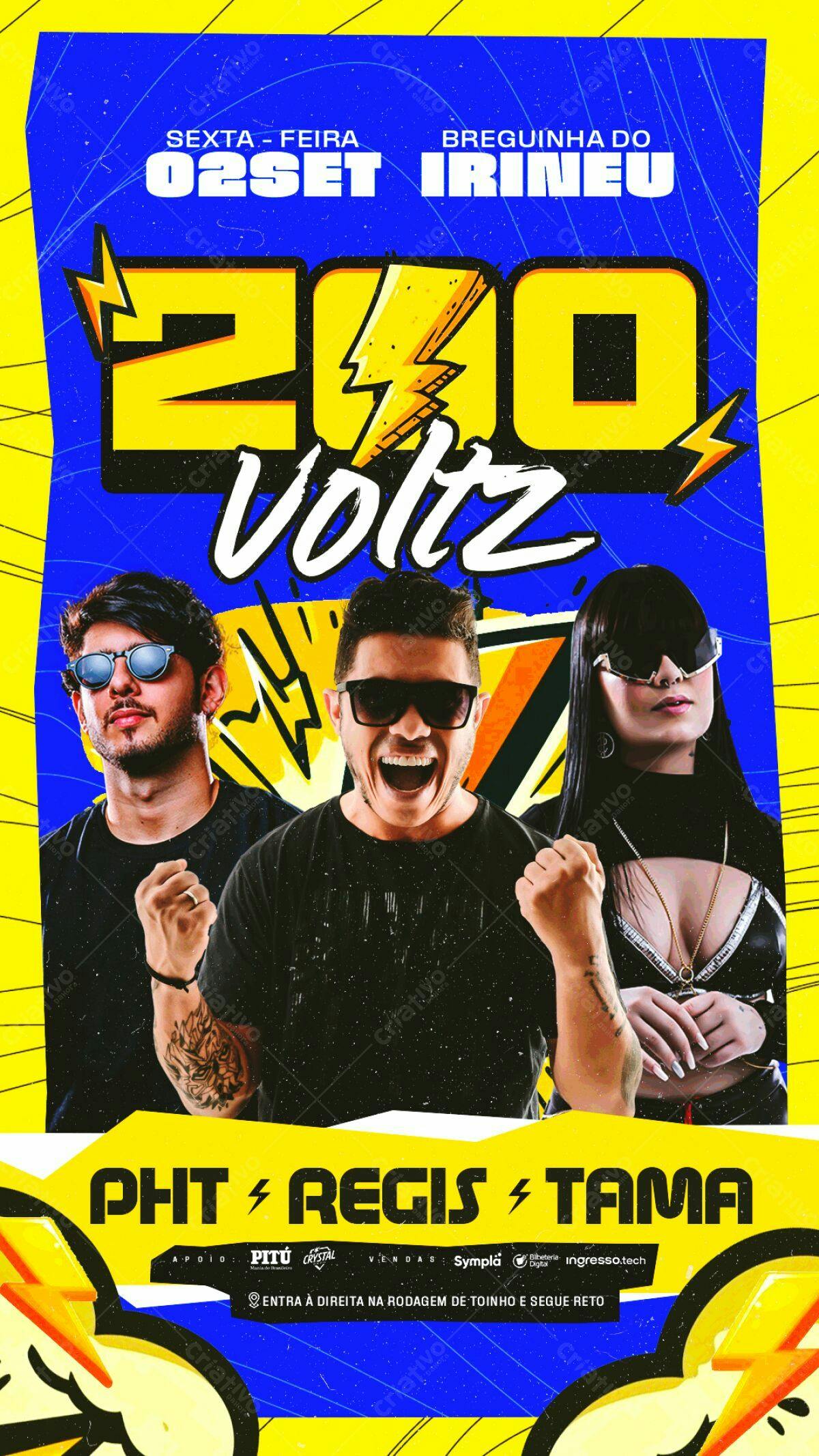 Flyer Festa 200 Voltz PSD Editável