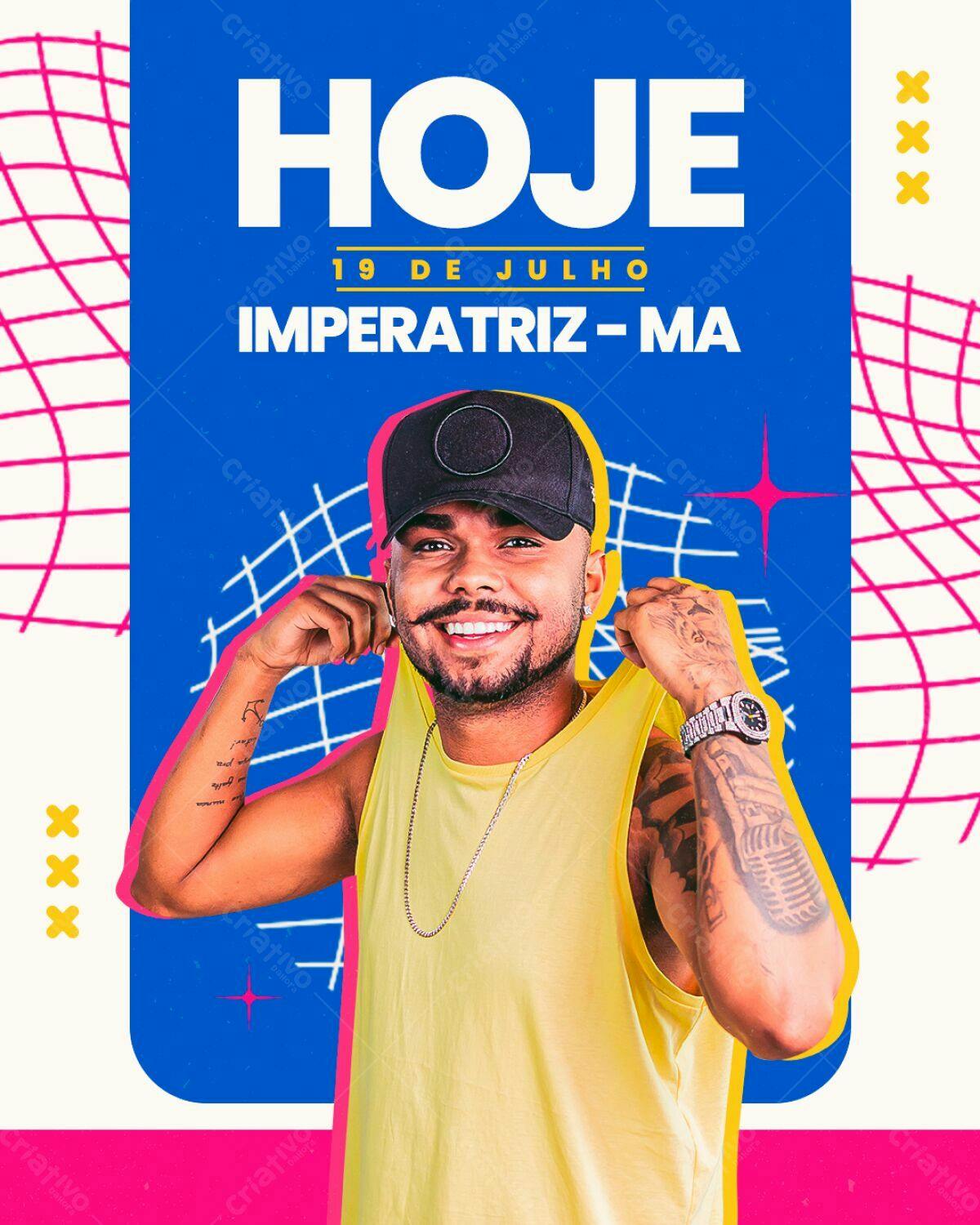 Flyer para Show Musical em Imperatriz-MA PSD Editável