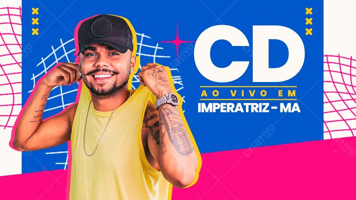 Flyer Show CD Ao Vivo em Imperatriz-MA PSD Editável