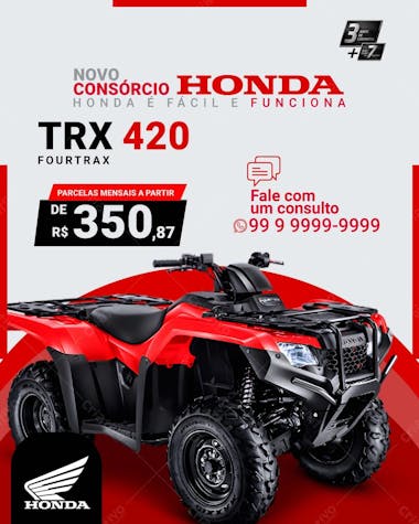 Se aventure com quadriciclo honda