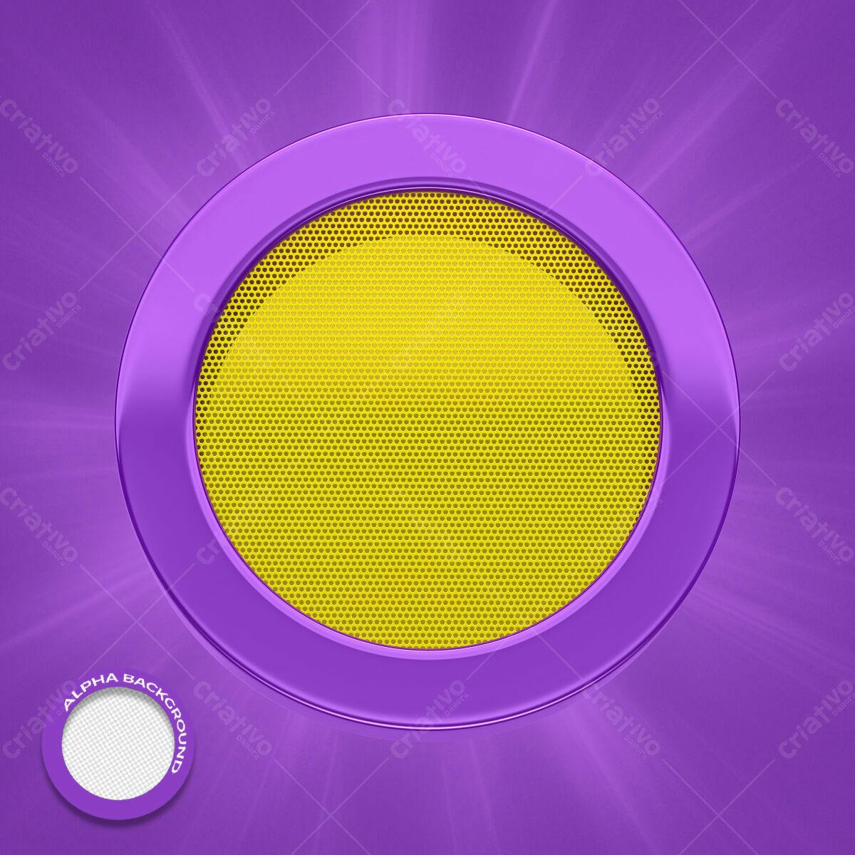 Background Circular Amarelo e Roxo PSD Editável