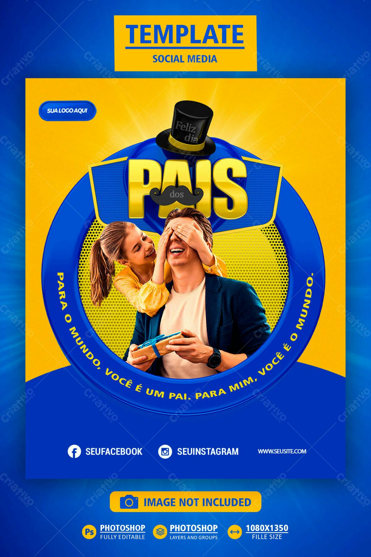 Flyer Dia dos Pais PSD Editável