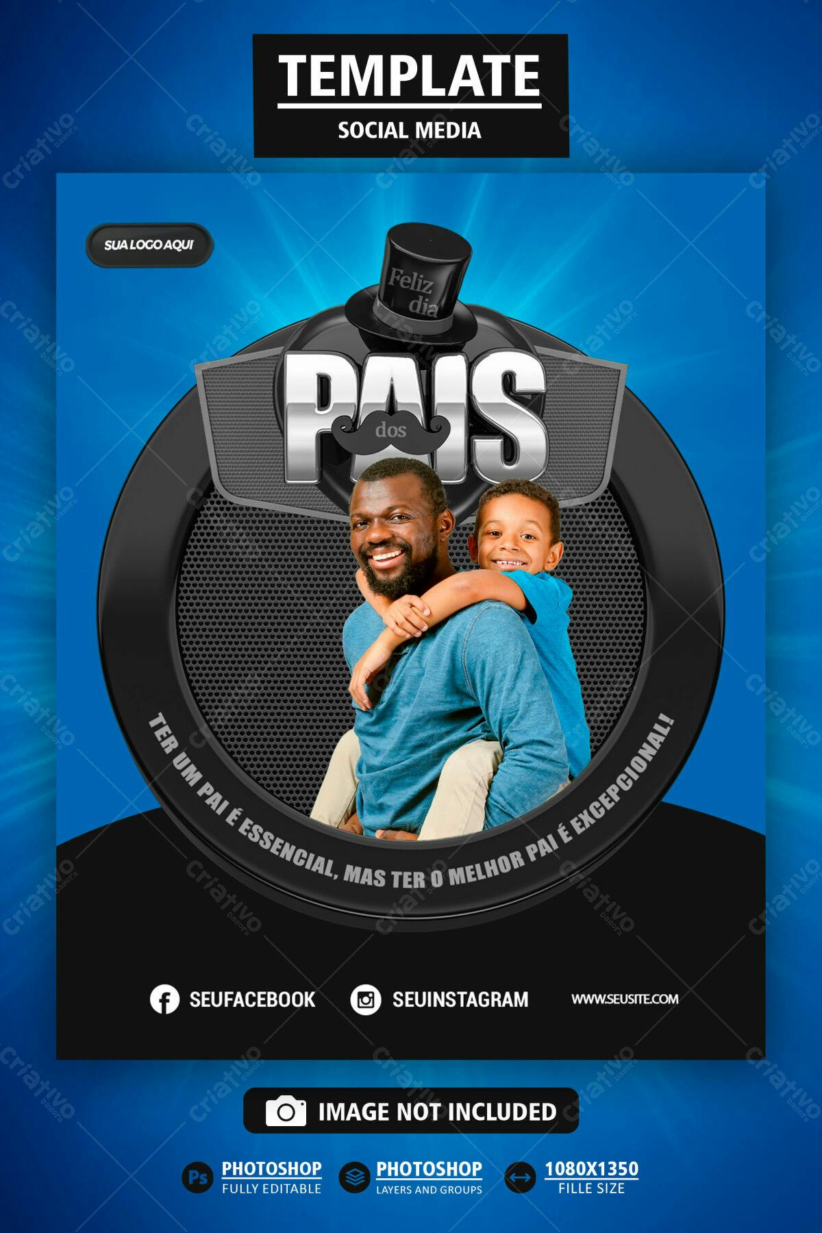 Flyer Dia dos Pais PSD Editável