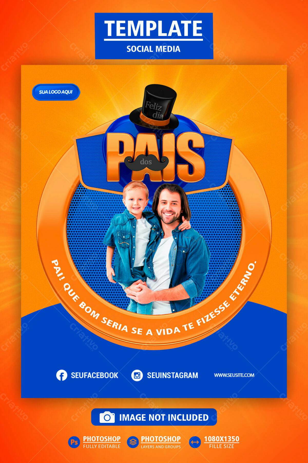 Flyer Dia dos Pais PSD Editável