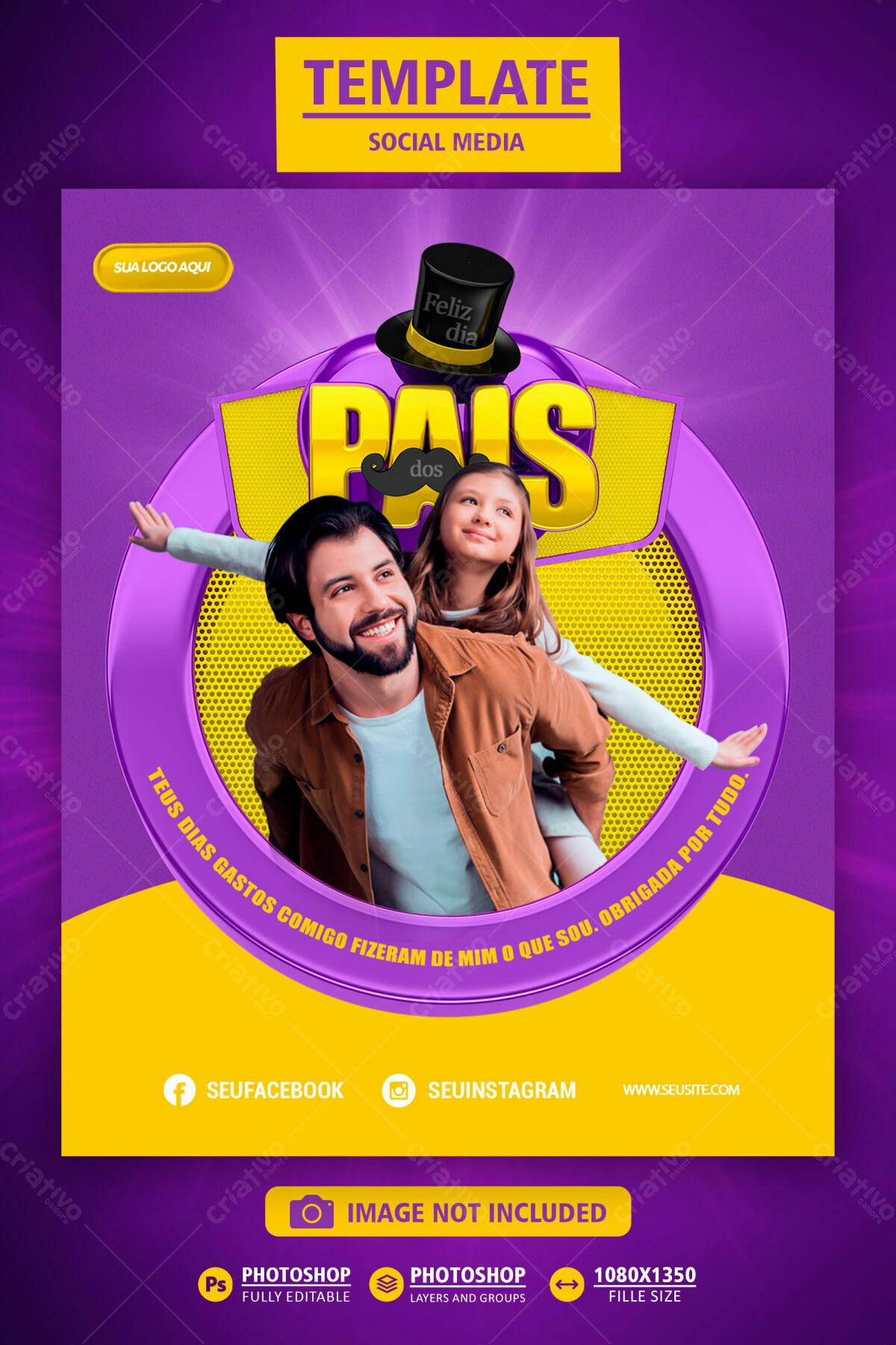 Postagem Dia dos Pais PSD Editável
