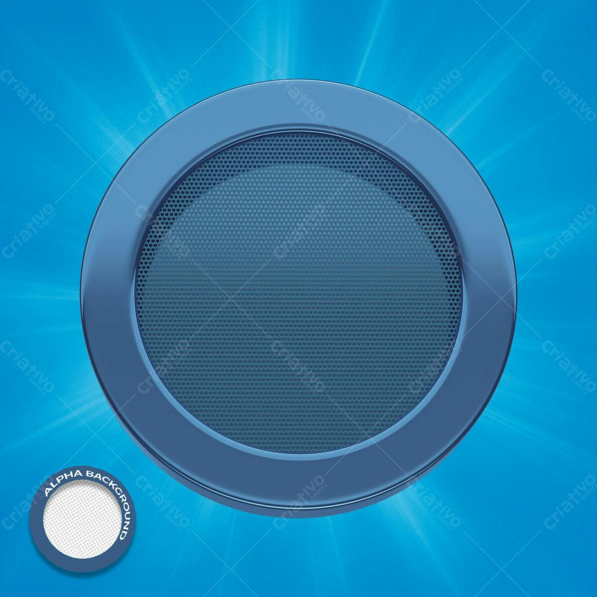 Background Circular Azul Escuro PSD Editável