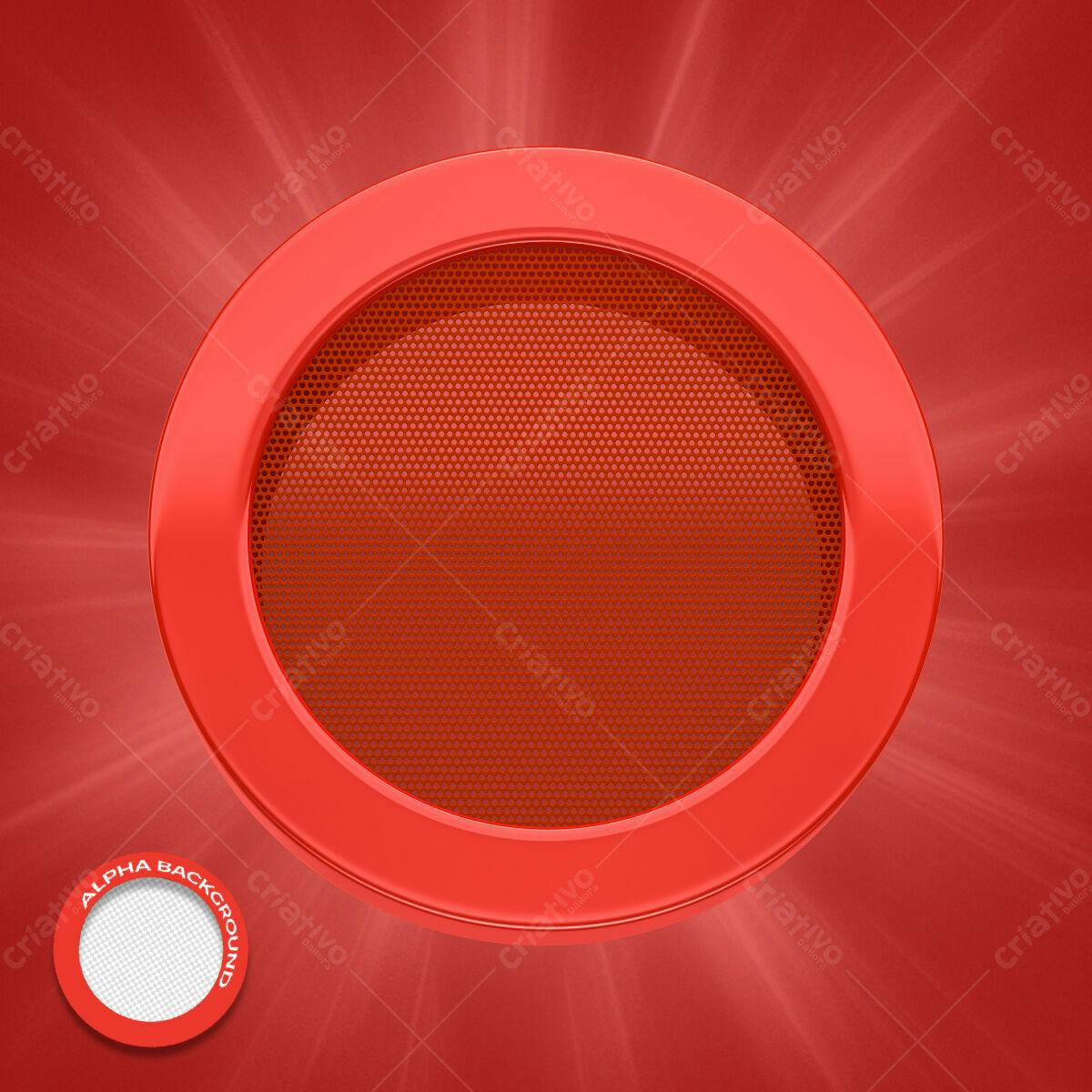 Background Circular Vermelho PSD Editável