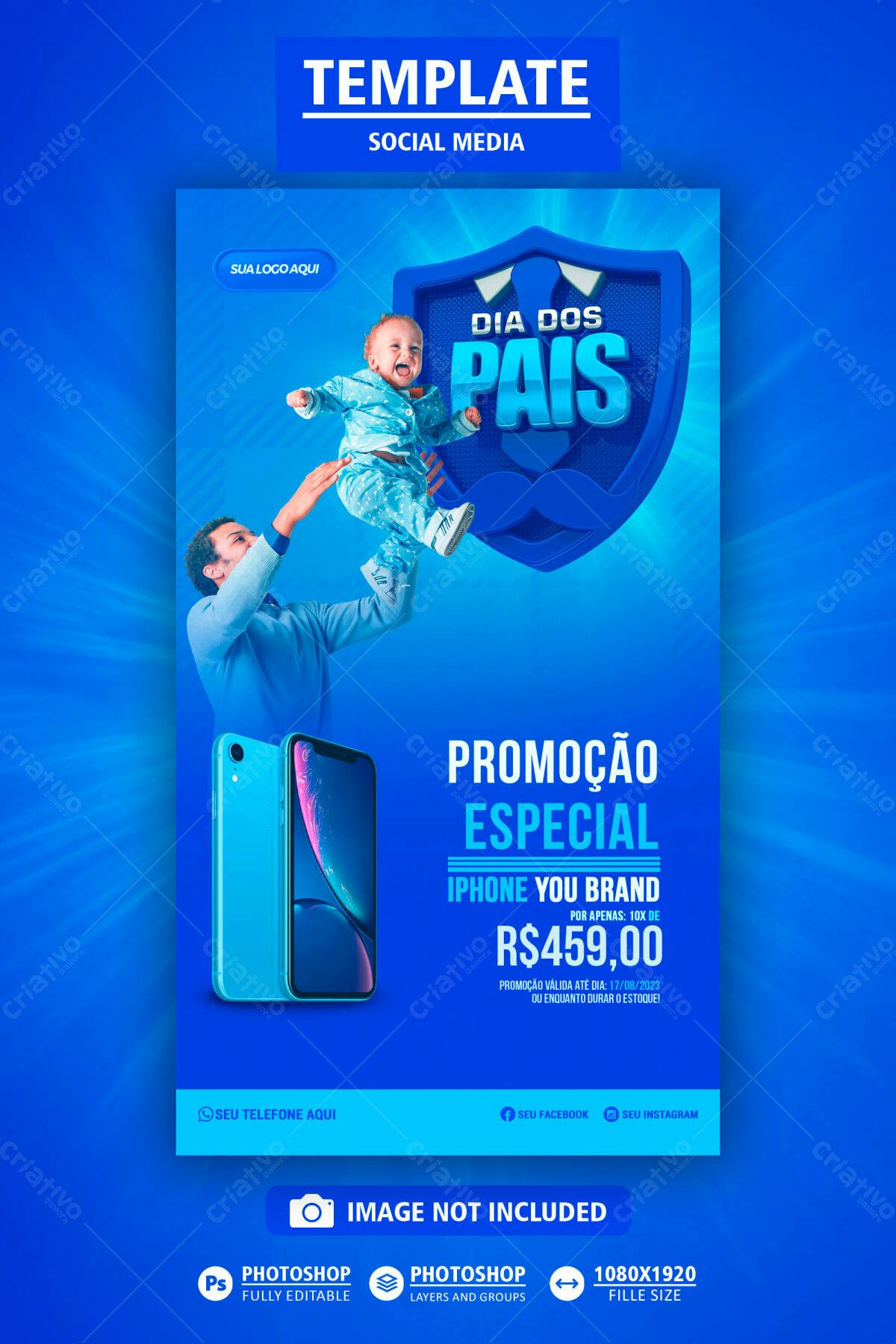 Flyer Dia dos Pais PSD Editável
