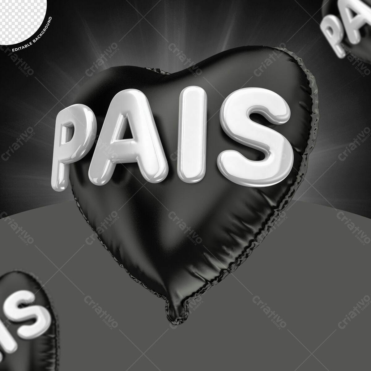 Balão Dia dos Pais PSD Editável