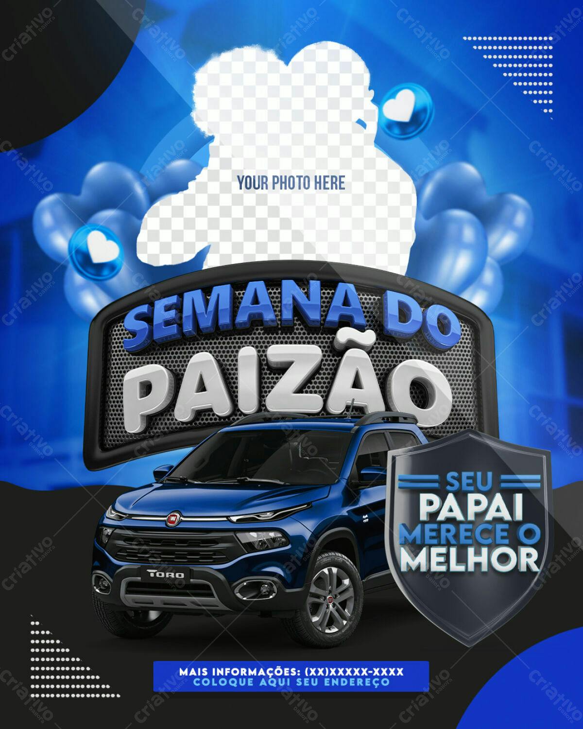 Flyer Semana do Pai PSD Editável