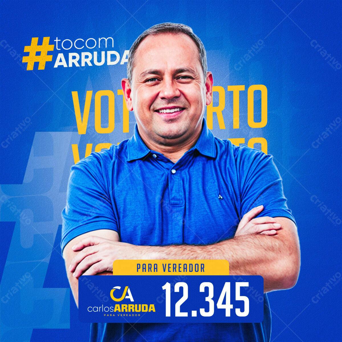 Postagem Eleitoral para Candidato a Vereador PSD Editável