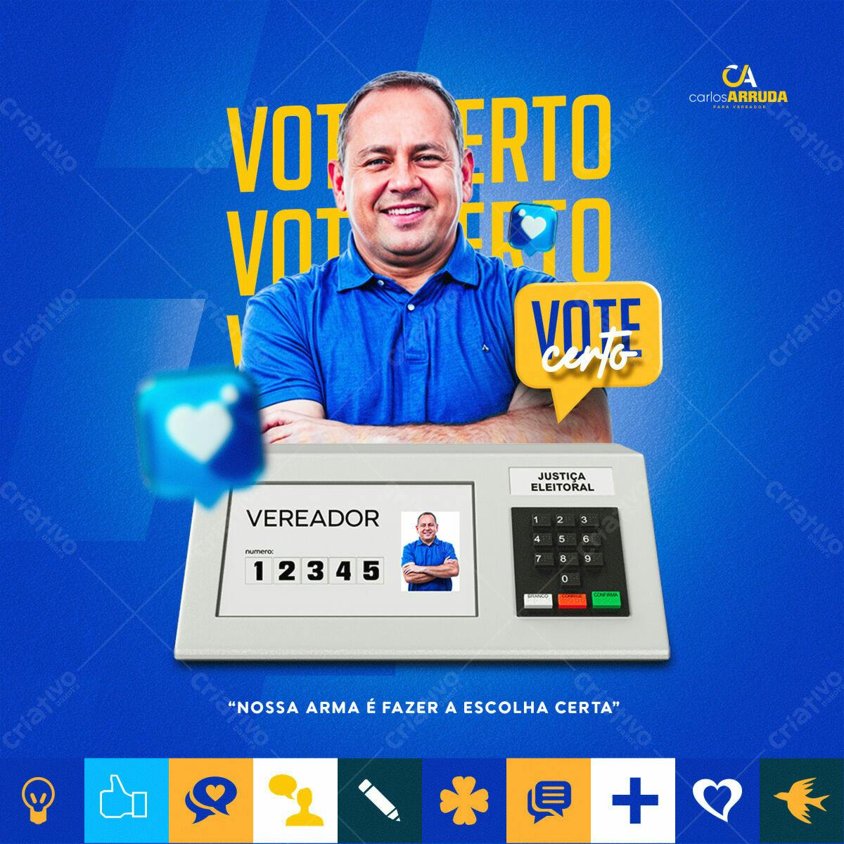 PSD para Campanha Política de Vereador Editável