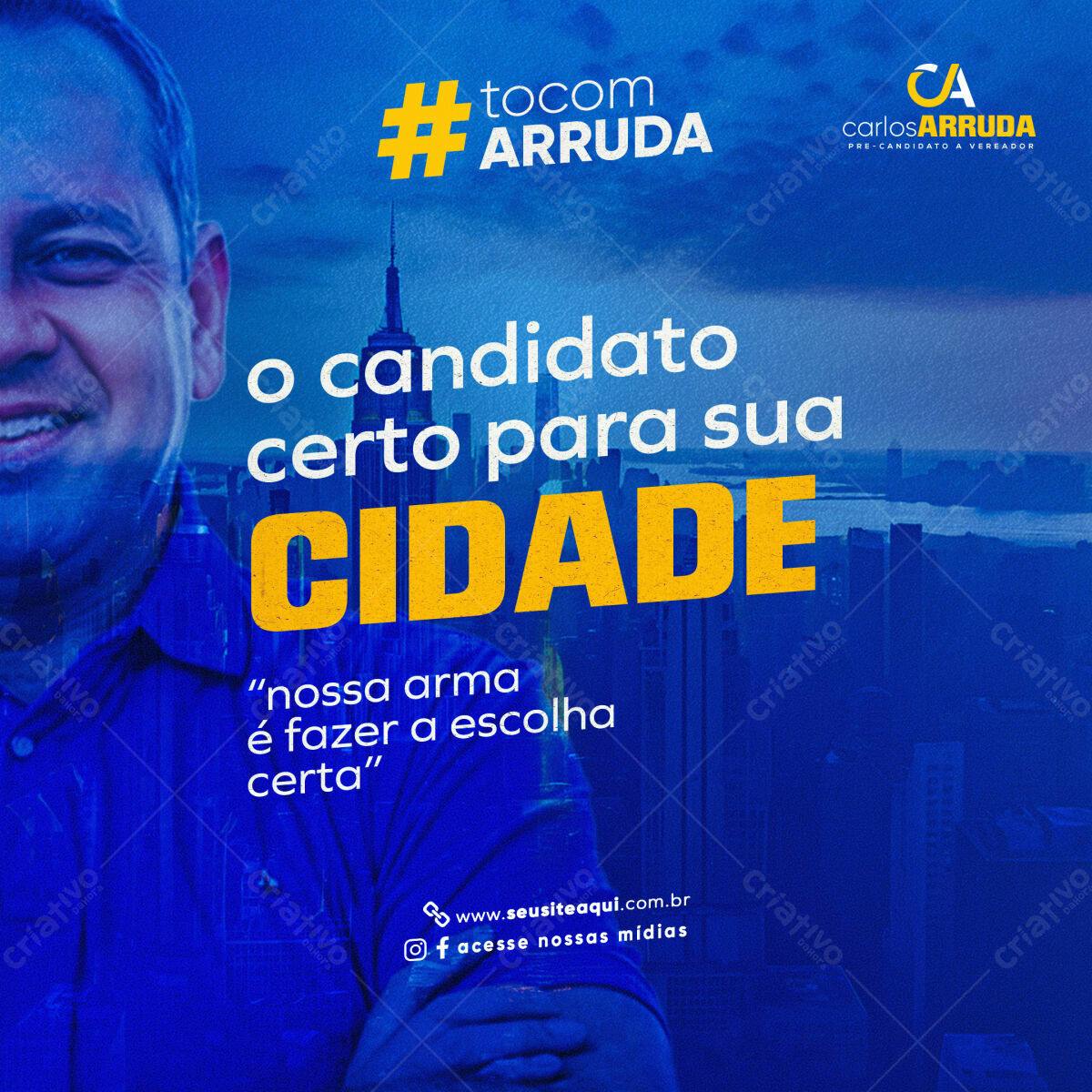 PSD para Campanha Política PSD Editável