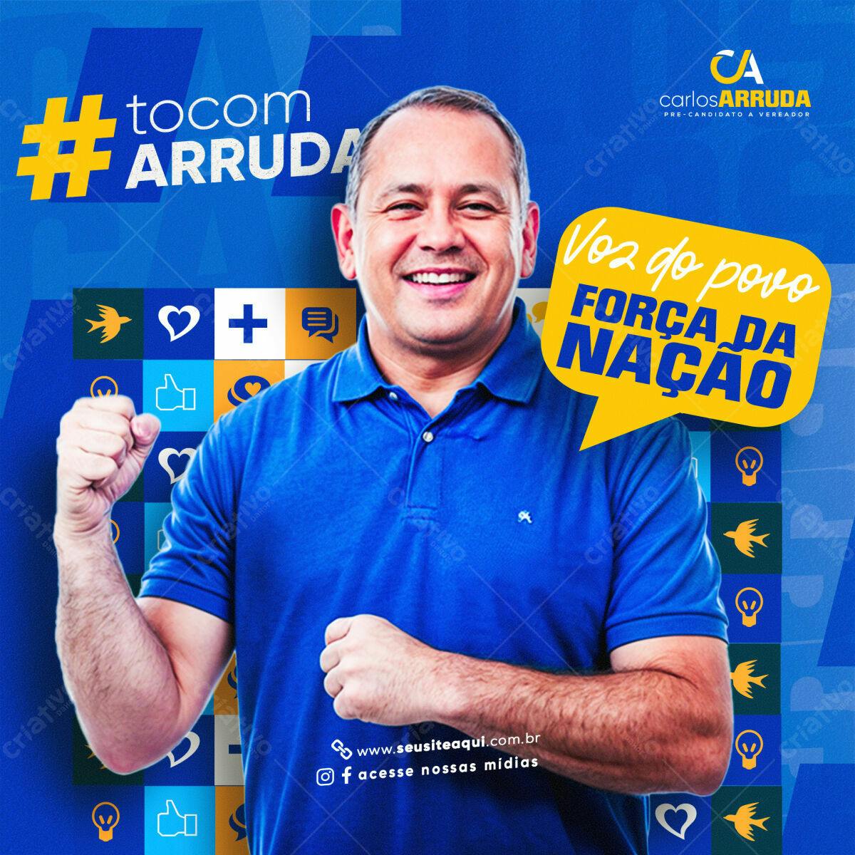 PSD para Campanha Política PSD Editável