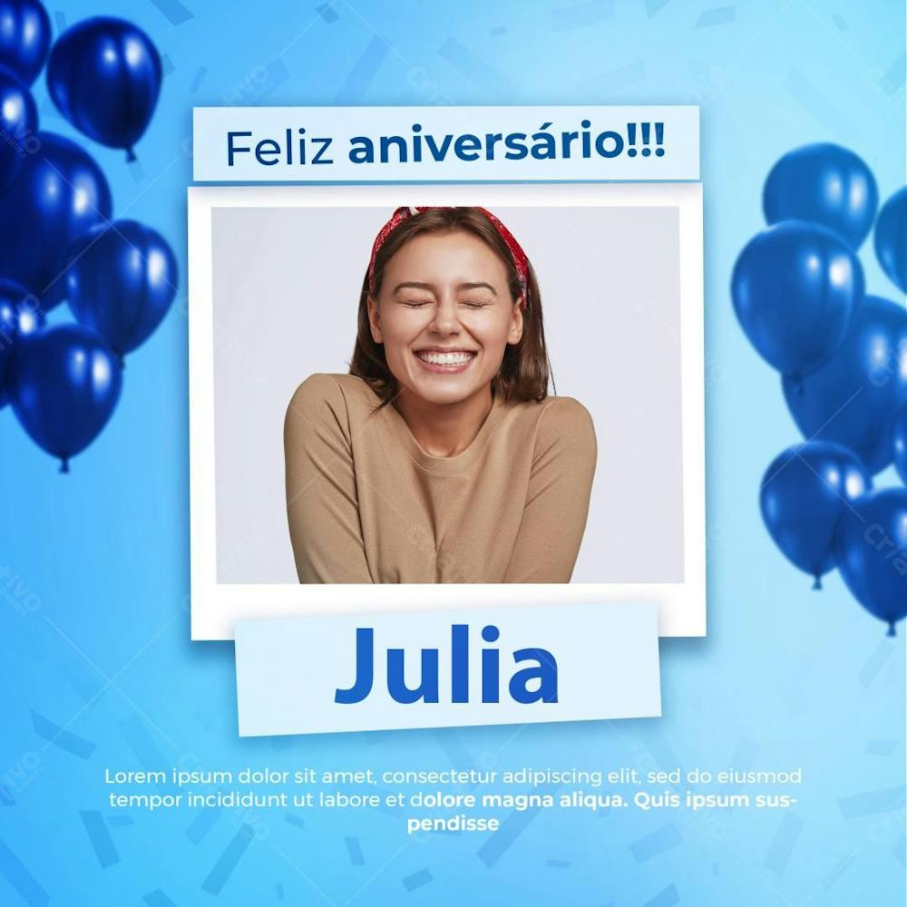 Feliz Aniversário Social Media Post