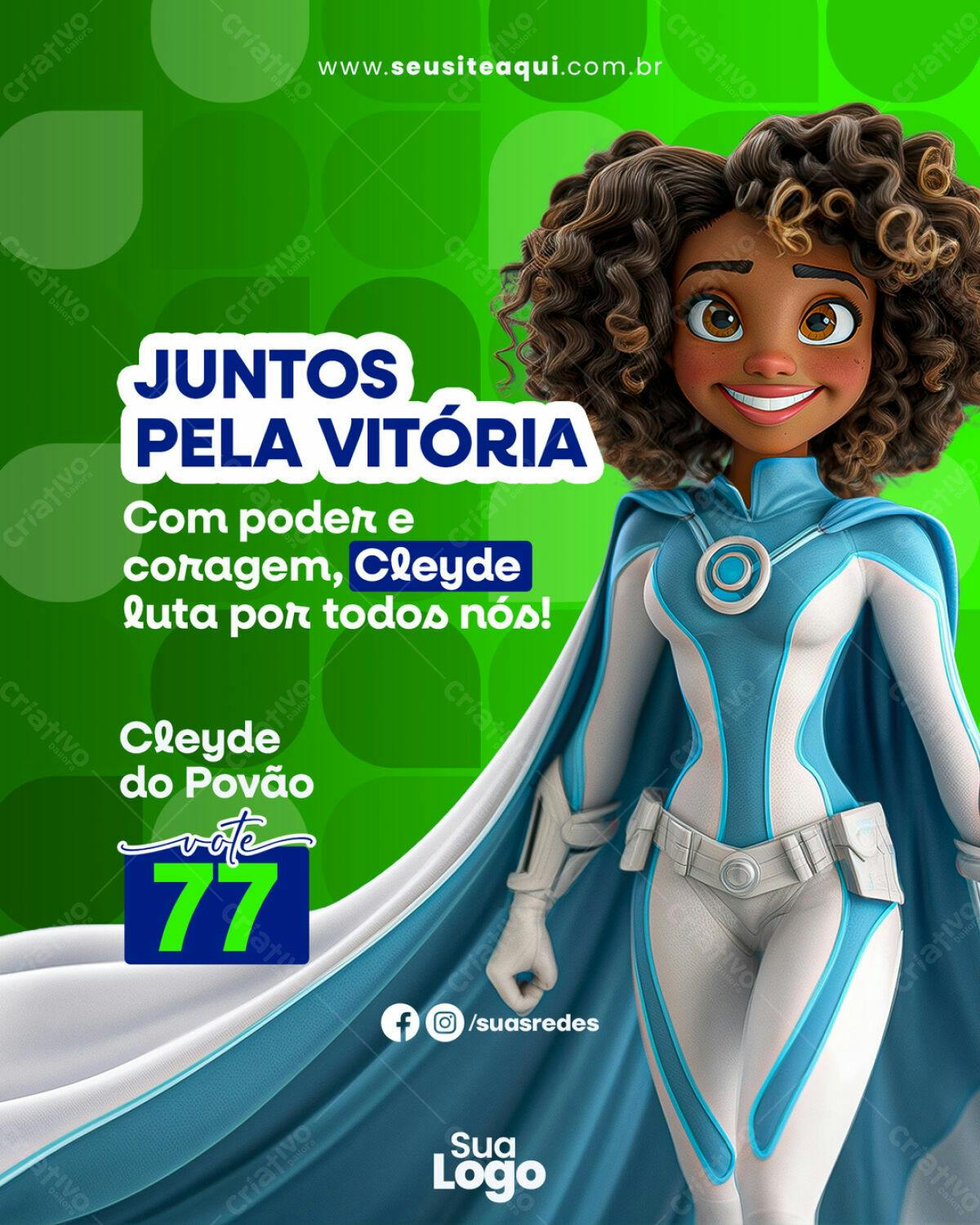 PSD para Campanha Política PSD Editável