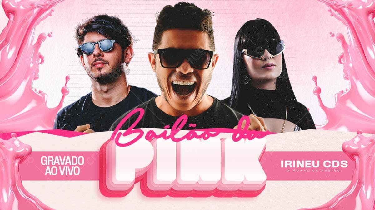 Flyer Baile do Pink PSD Editável