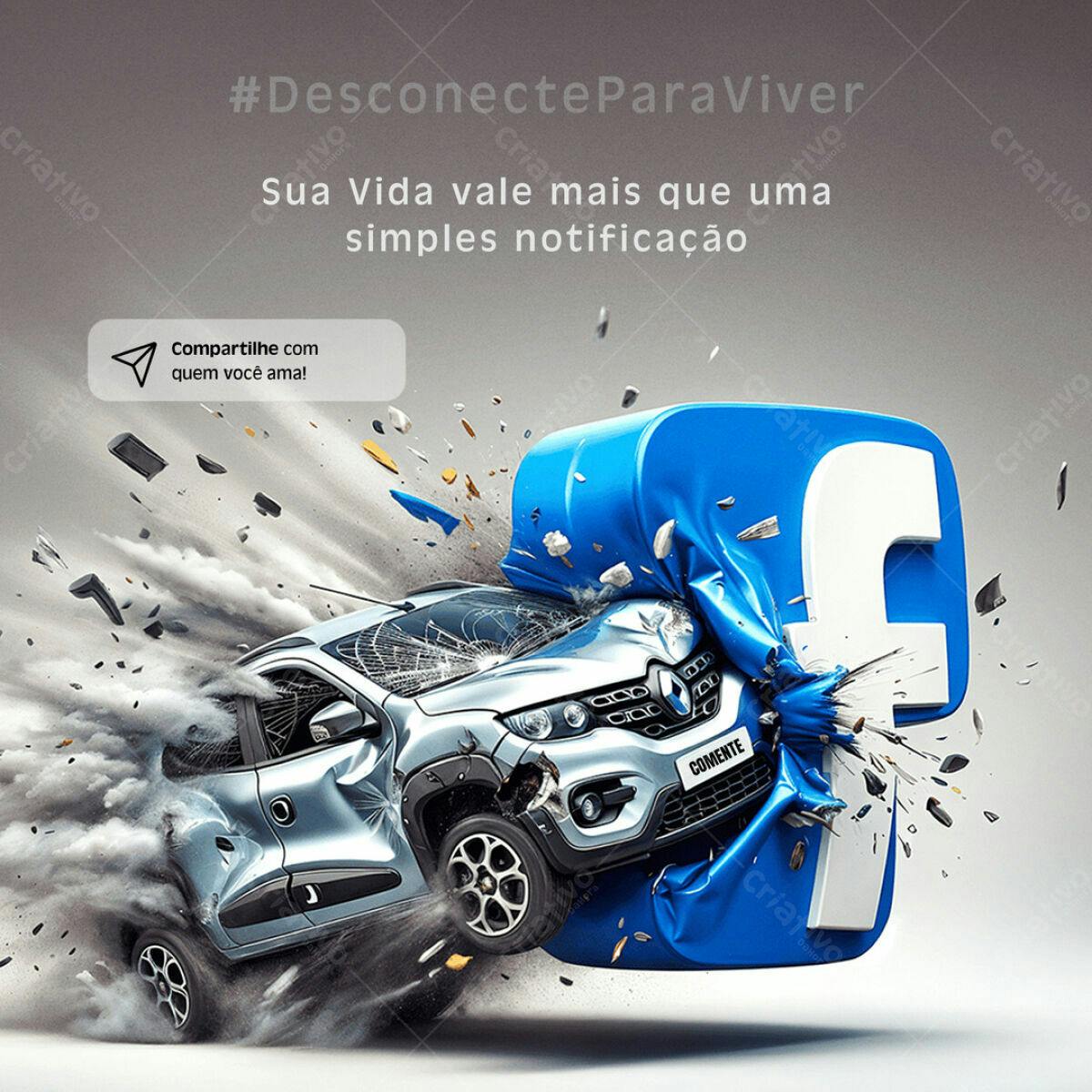 PSD Publicidade Desconecte-se para Viver PSD Editável