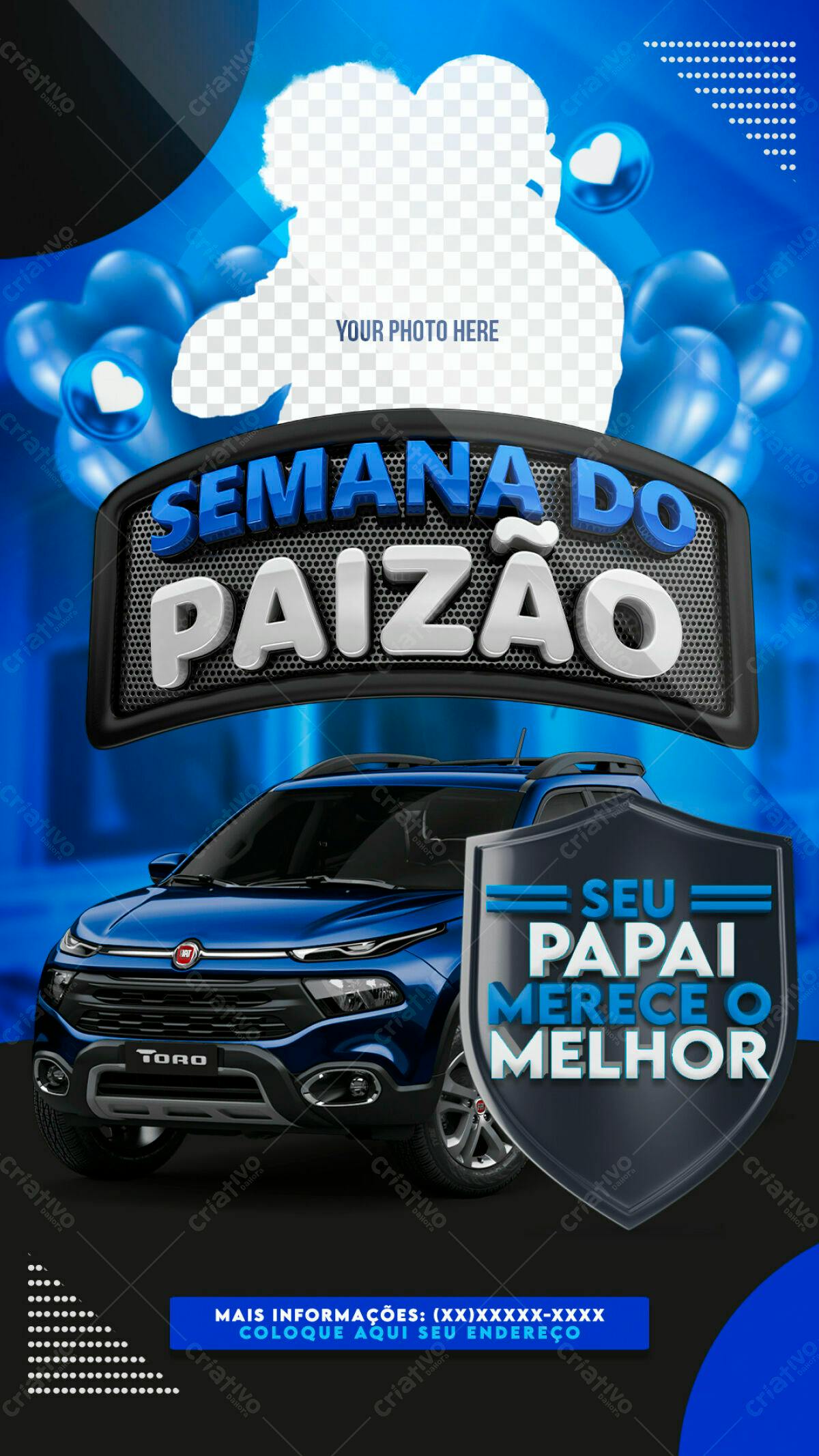 Flyer Semana do Pai PSD Editável