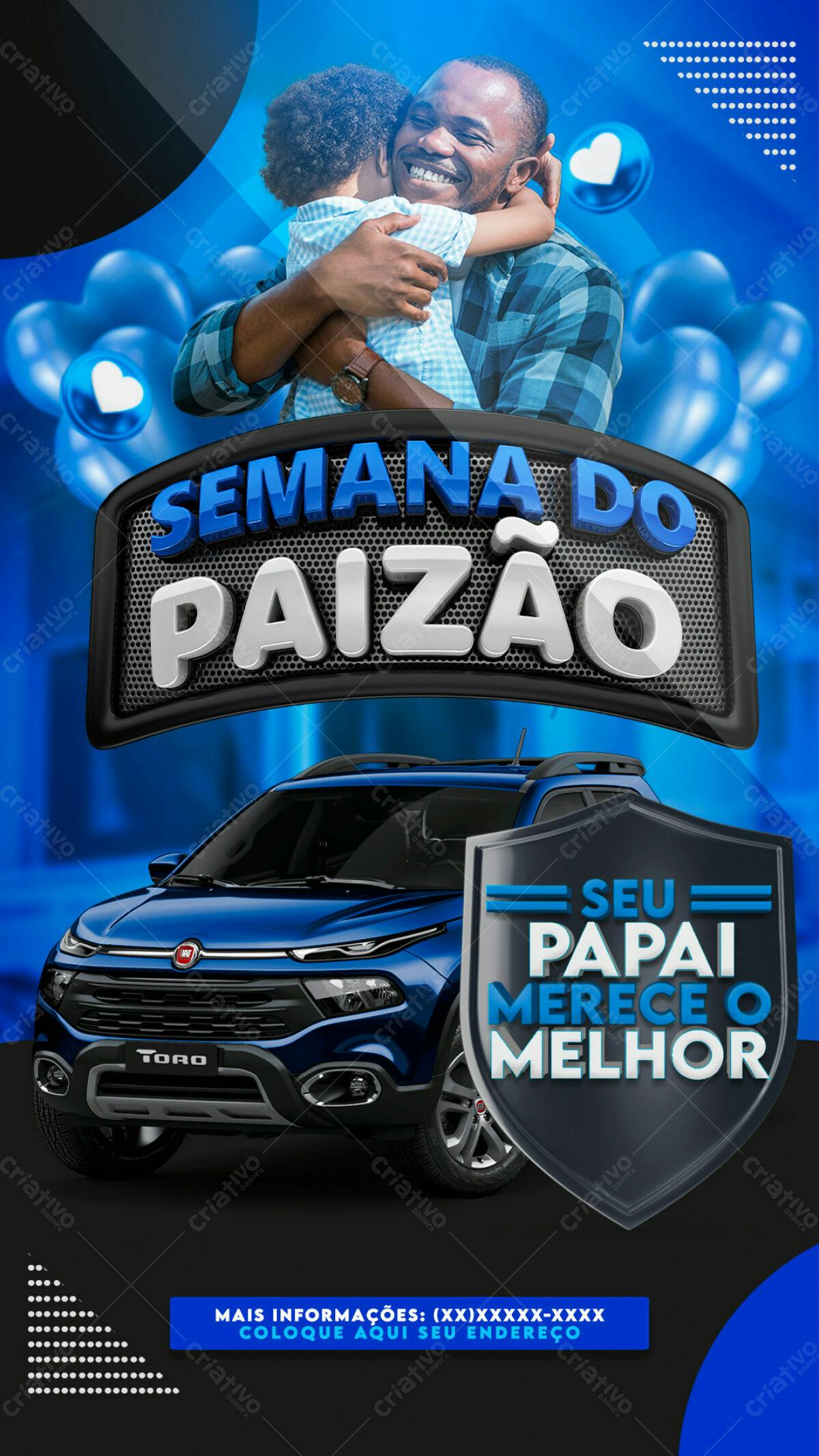 Flyer Semana do Pai PSD Editável