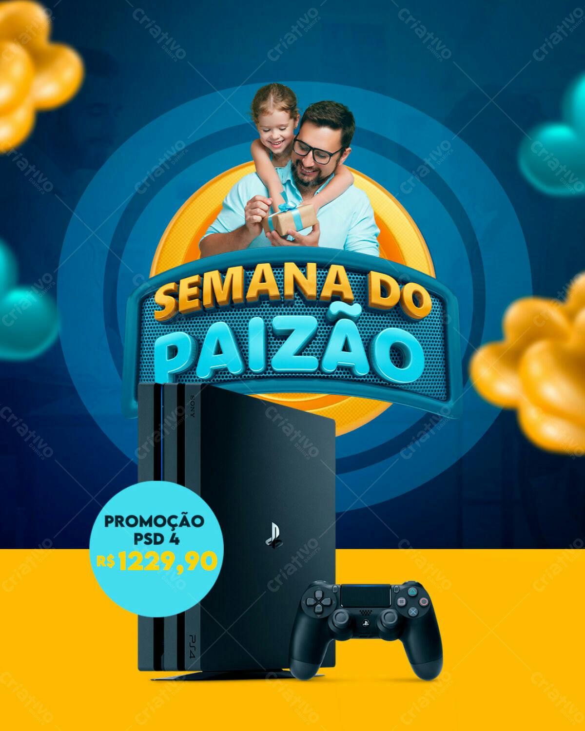Flyer Semana do Pai PSD Editável