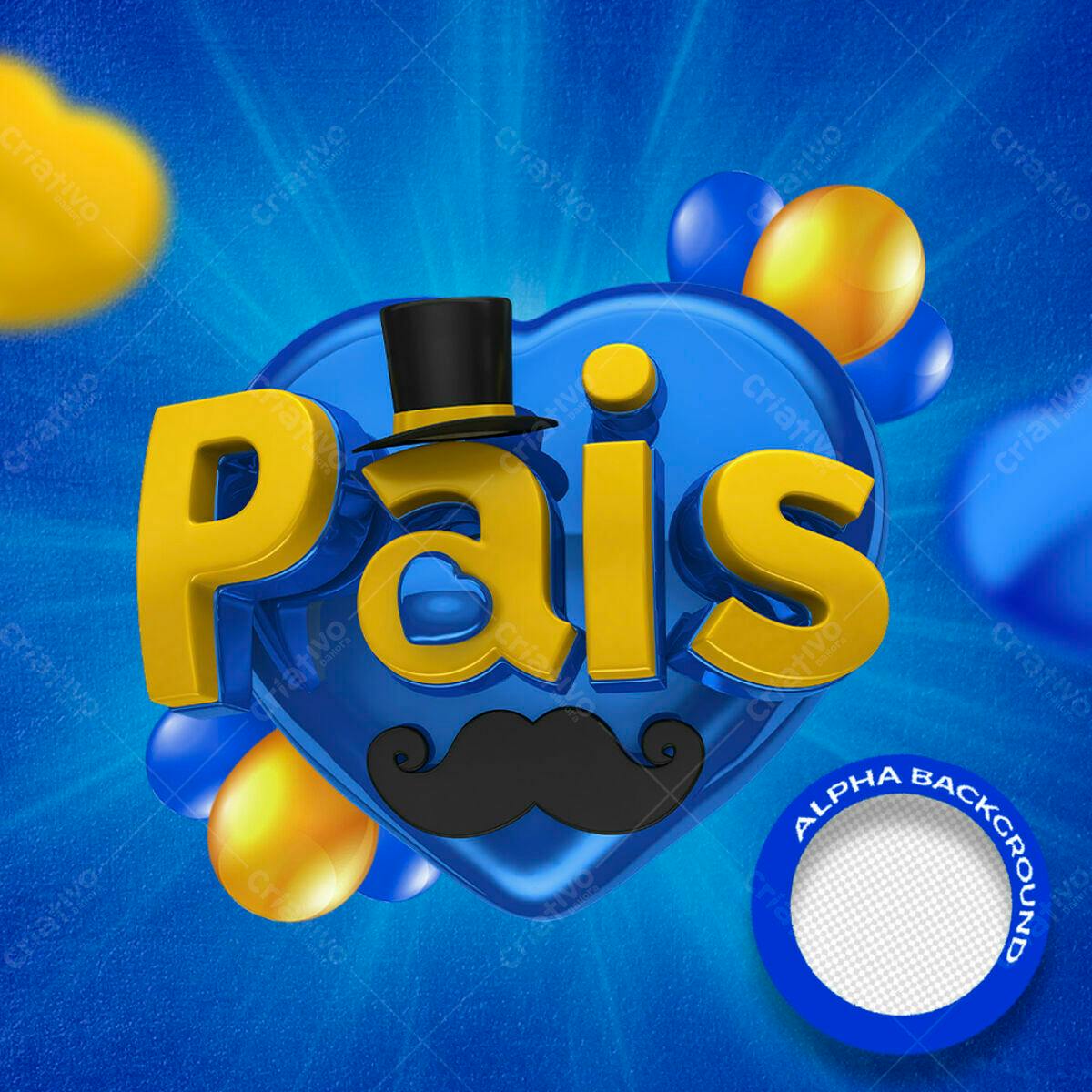 Arte para Dia dos Pais PSD Editável
