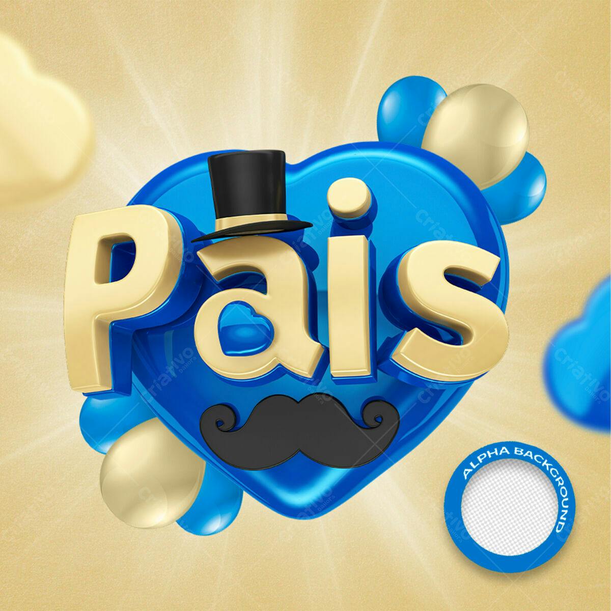 Arte Dia dos Pais PSD Editável