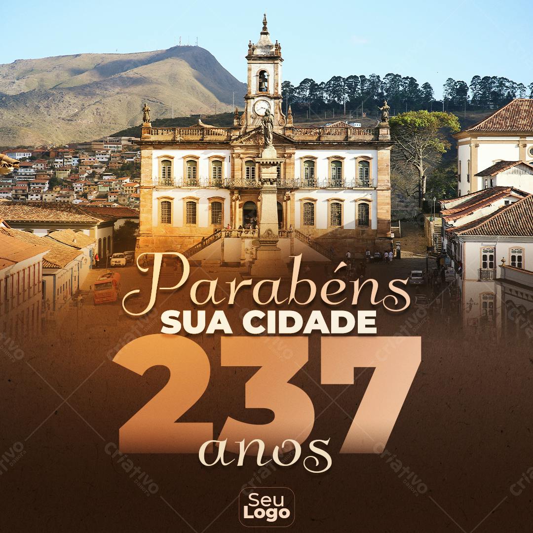 Flyer para Aniversário de Cidade PSD Editável
