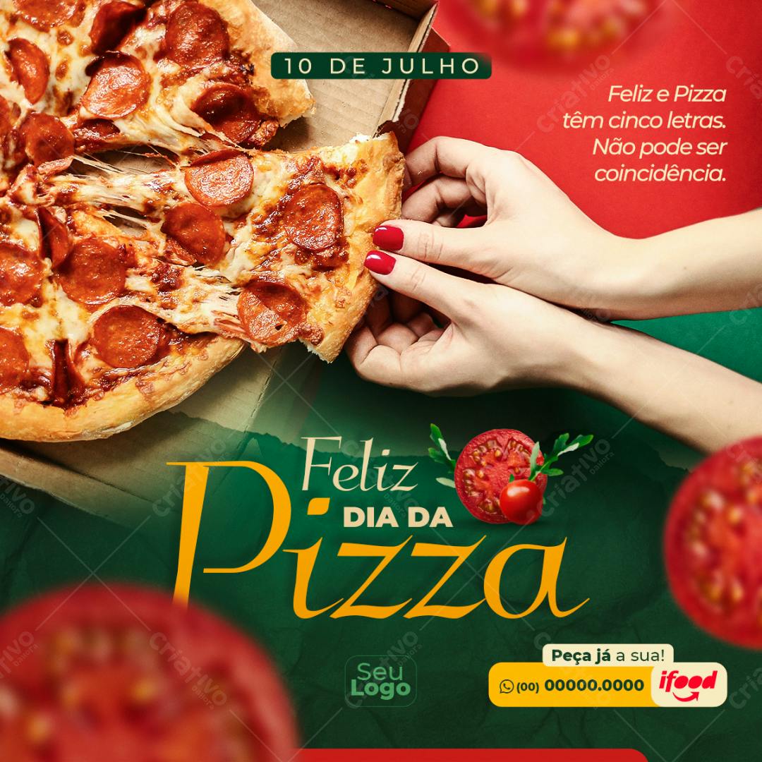 Postagem Dia da Pizza PSD Editável