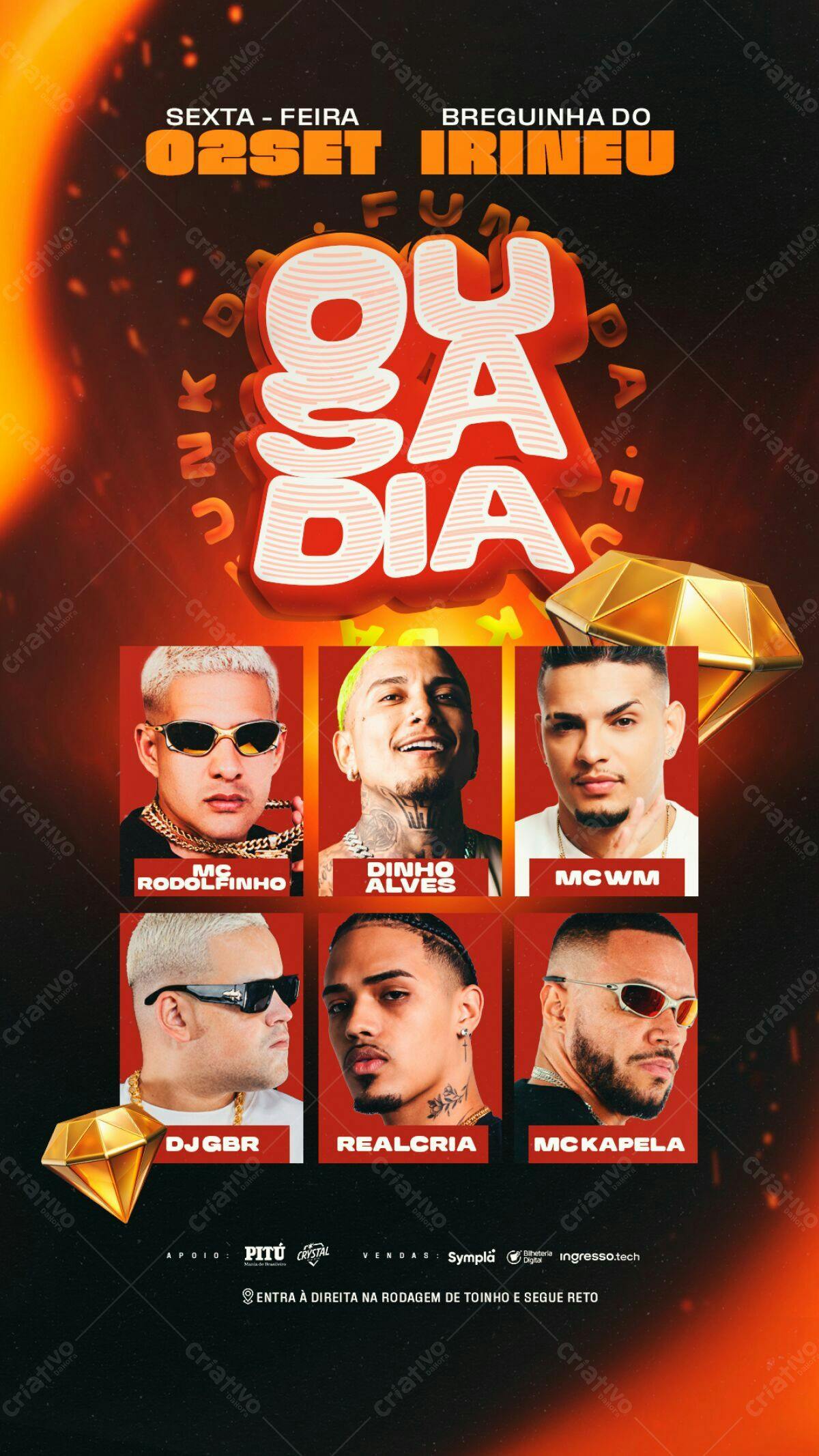 Flyer Festa 02Set Breguinha do Irinieu PSD Editável