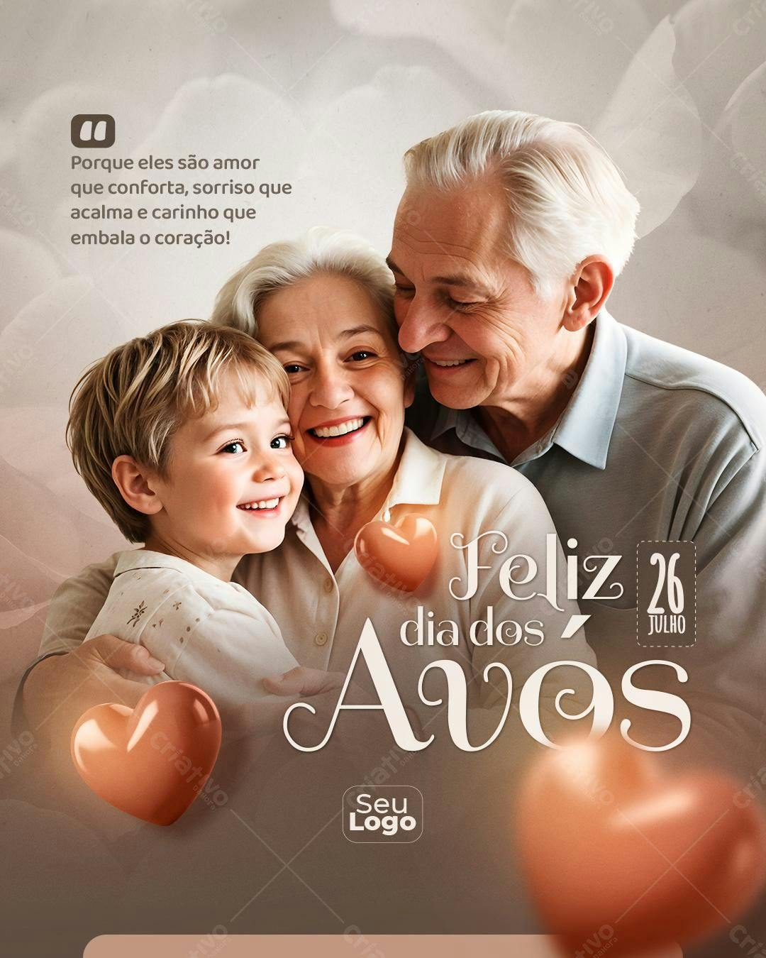 Flyer Dia dos Avós PSD Editável