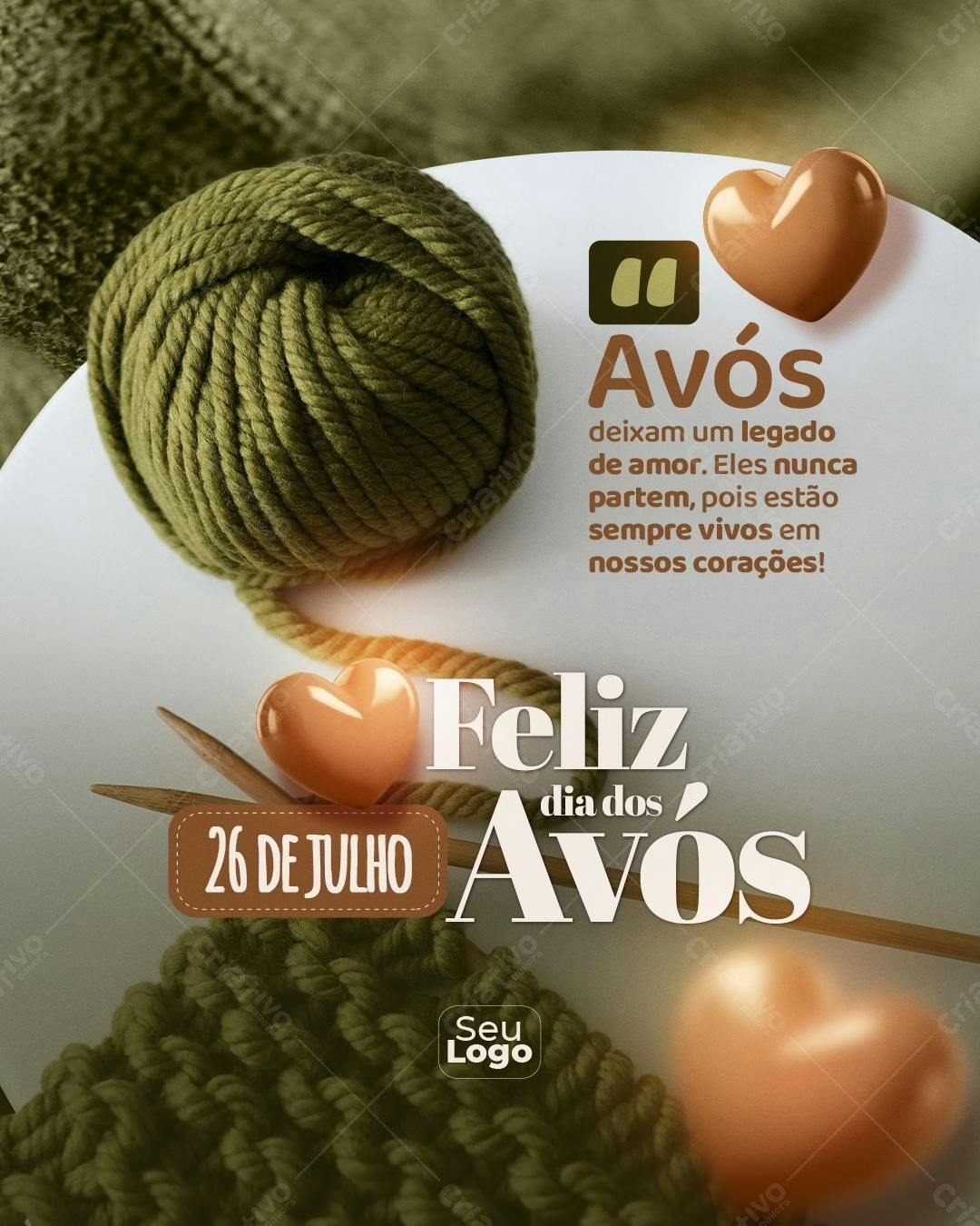 Flyer Dia dos Avós com Fotos PSD Editável