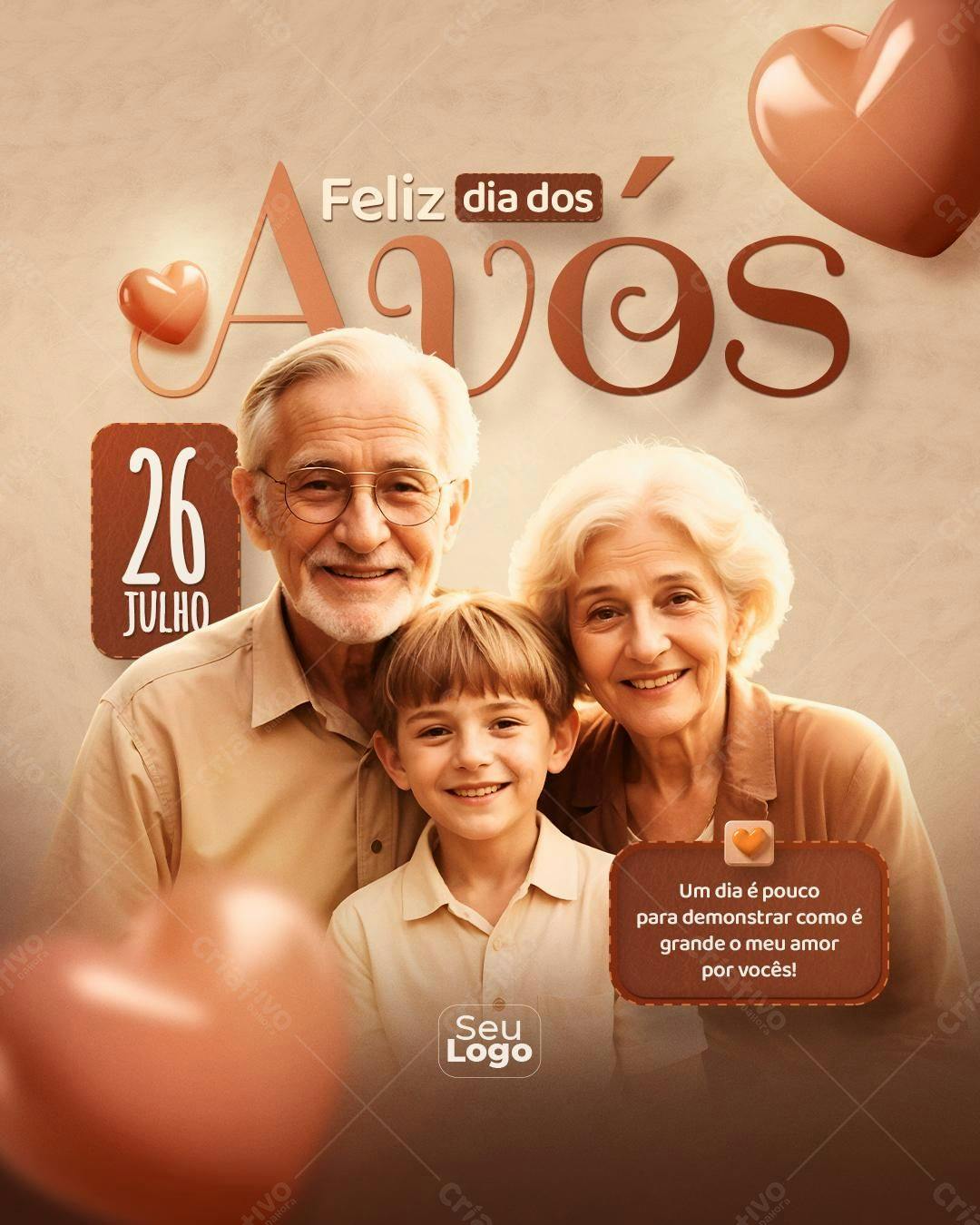 Flyer Dia dos Avós PSD Editável