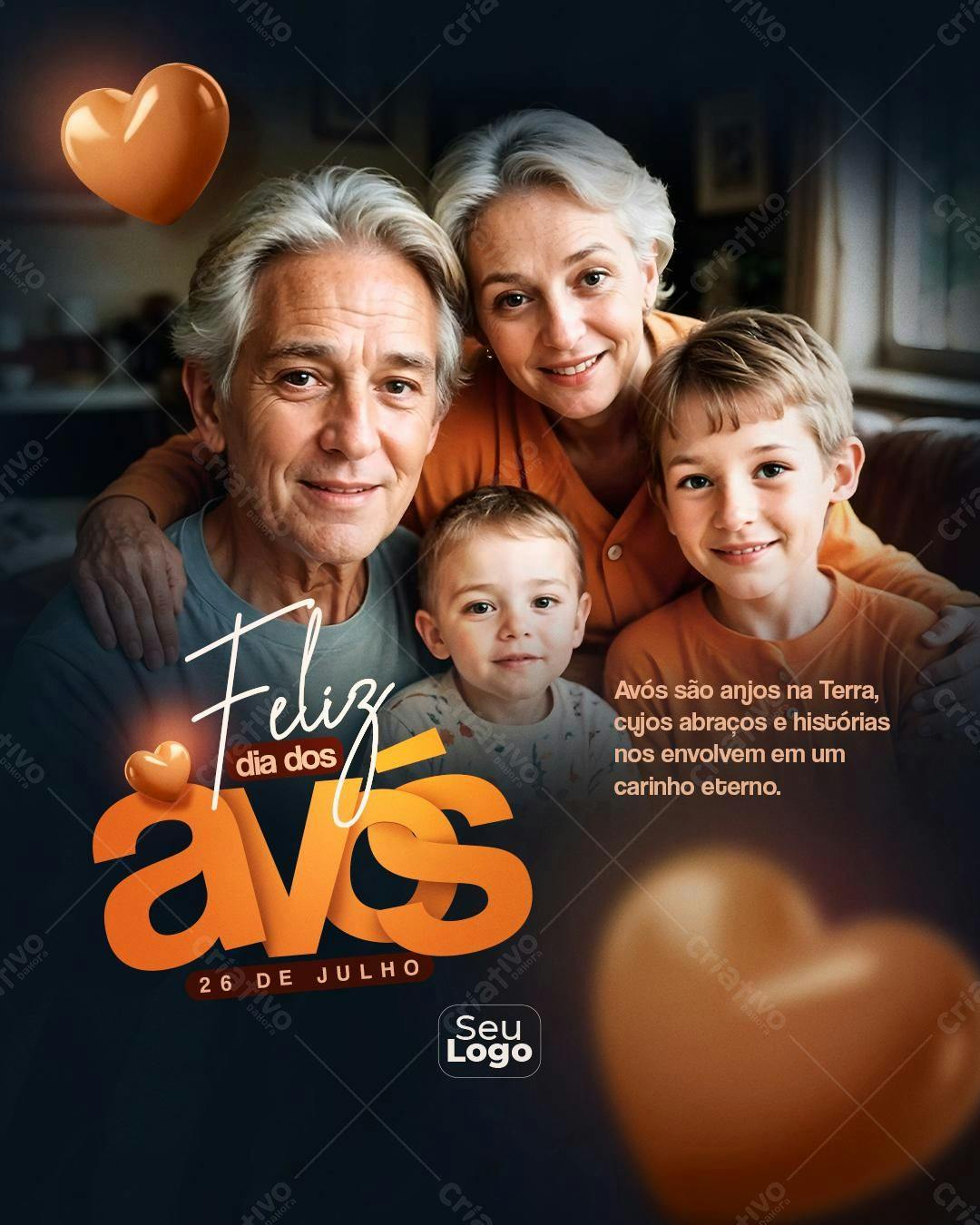 Flyer Dia dos Avós PSD Editável