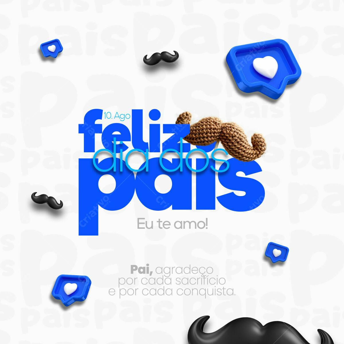 Postagem Dia dos Pais PSD Editável