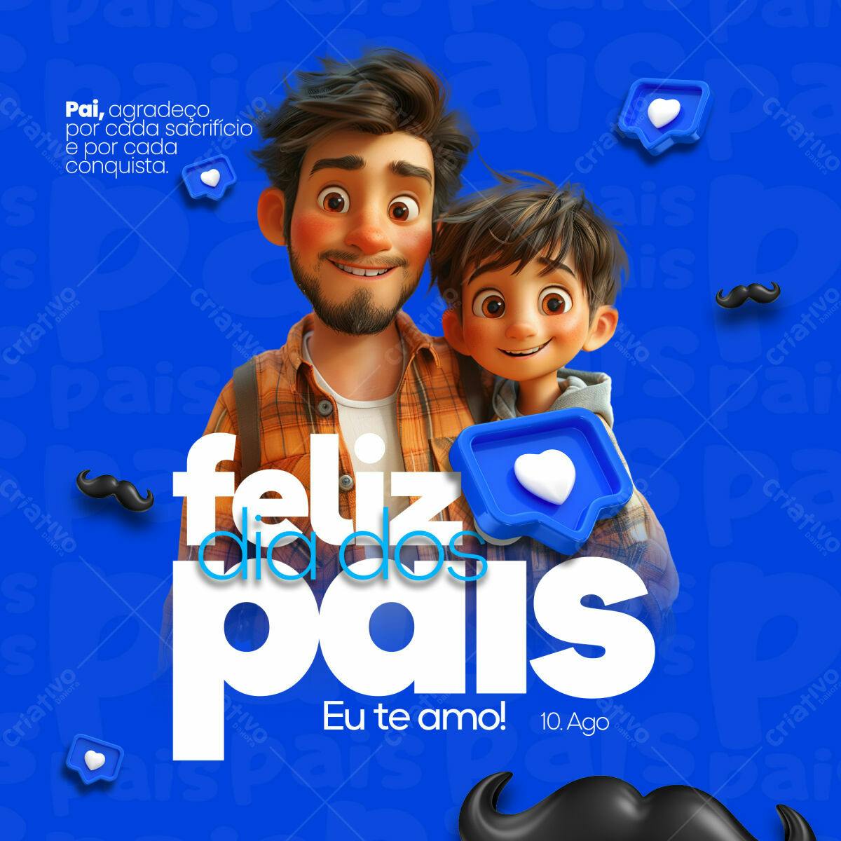 Postagem Dia dos Pais PSD Editável