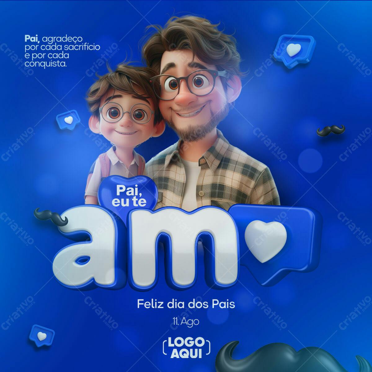 Postagem Dia dos Pais PSD Editável