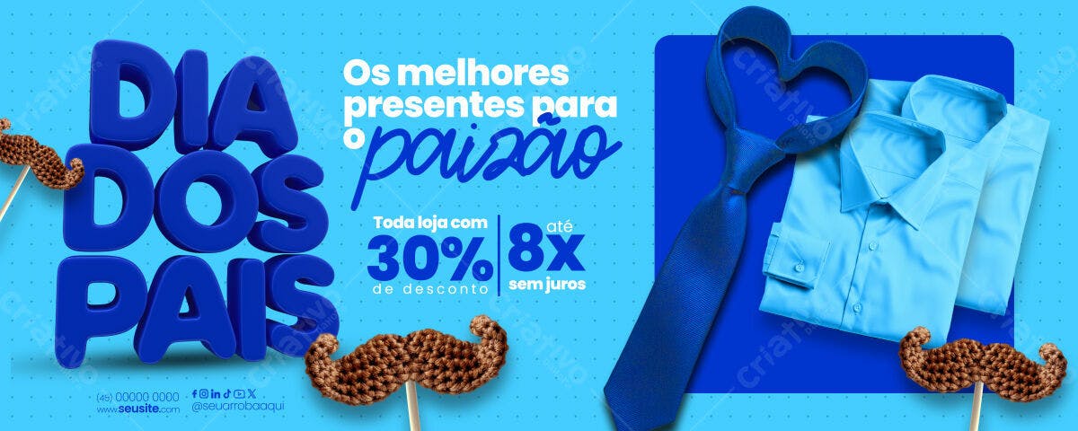 Banner Dia dos Pais PSD Editável