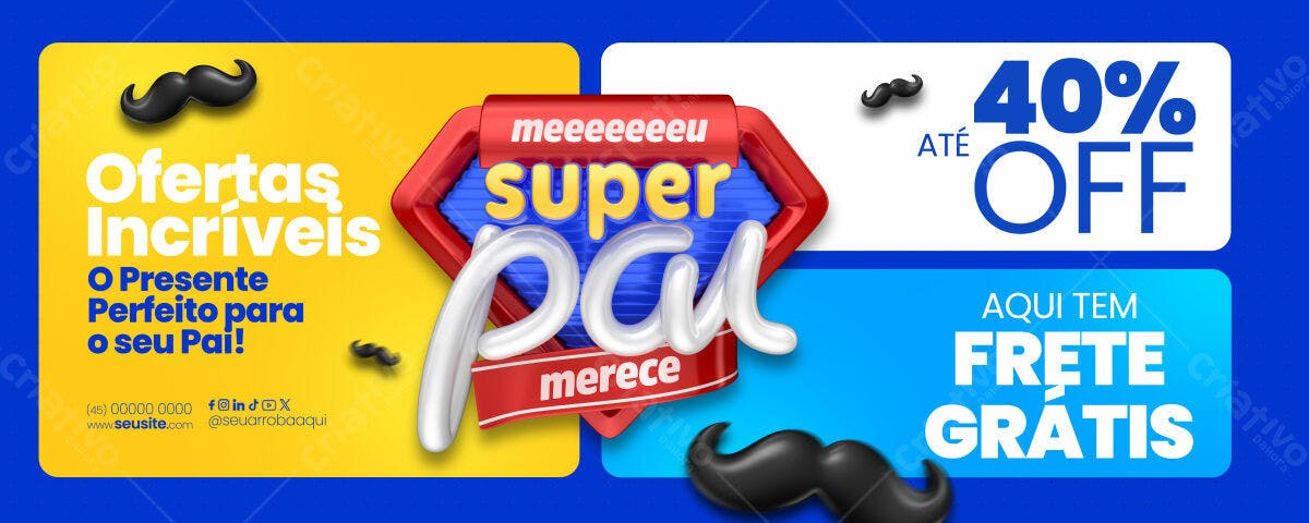 Banner Dia dos Pais PSD Editável