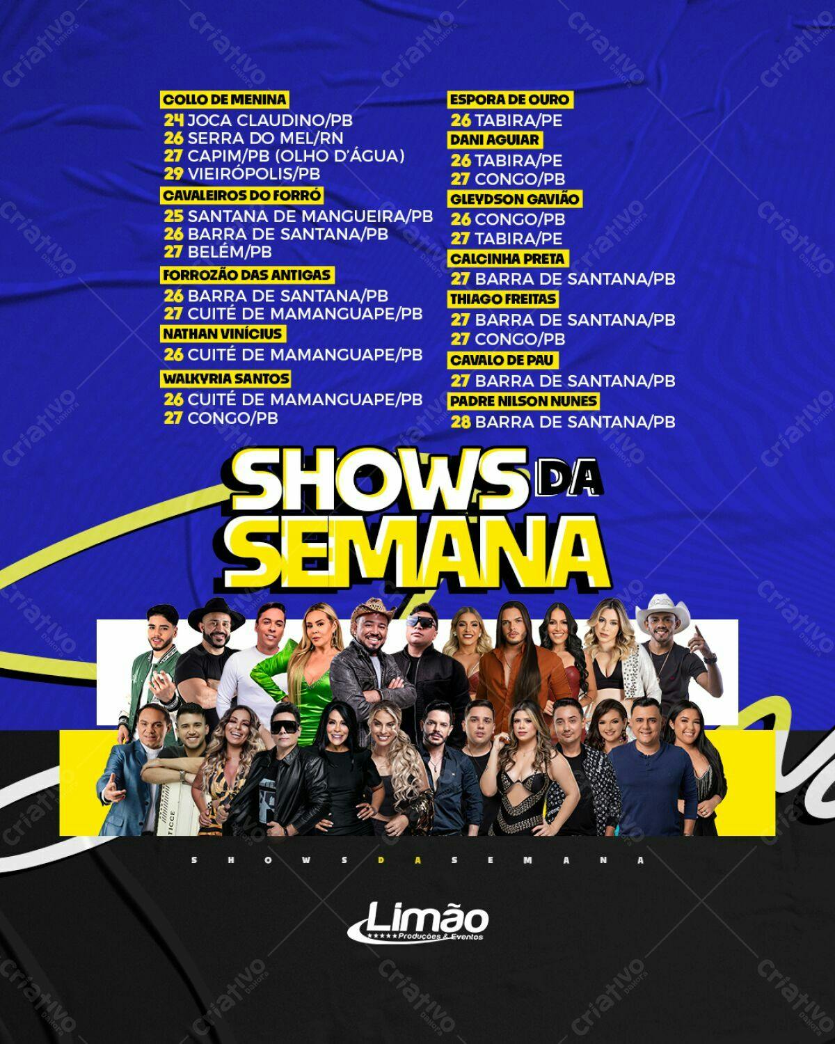 Flyer Shows da Semana PSD Editável