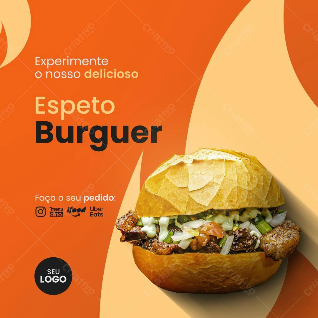 Postagem para Espeto Burguer PSD Editável