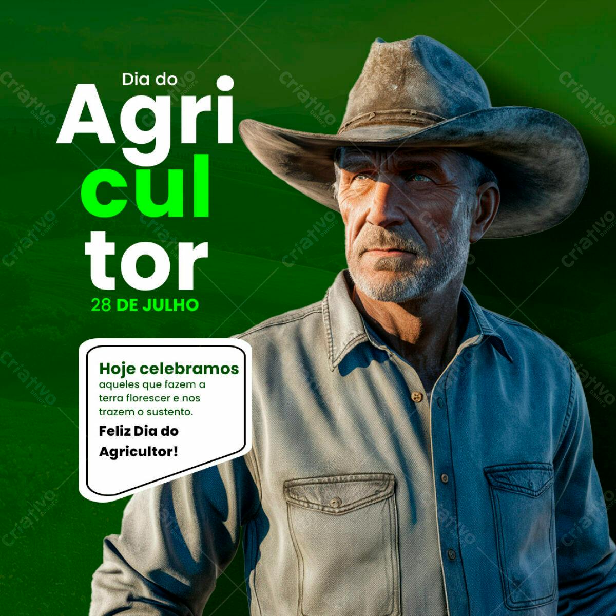 Postagem Dia do Agricultor PSD Editável